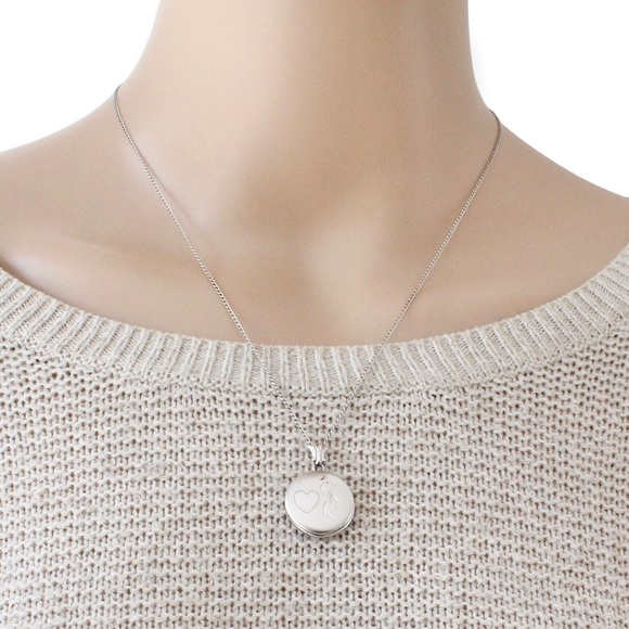 Vintage Sterling Silver Picture Locket by Marvel Round Photo Pendant Necklace - Picture 4 of 8